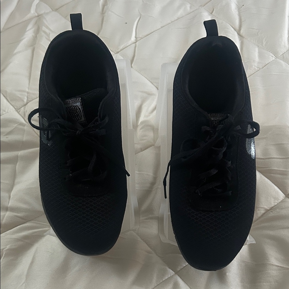 Skechers Wide Fit  Black Work Athletic Shoes